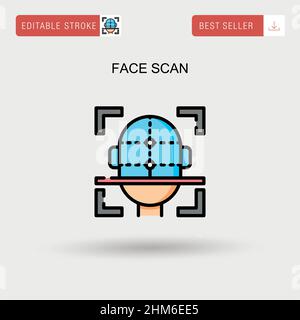 Smart Phone Scanning Man Face Modern Recognition System Access Control ...