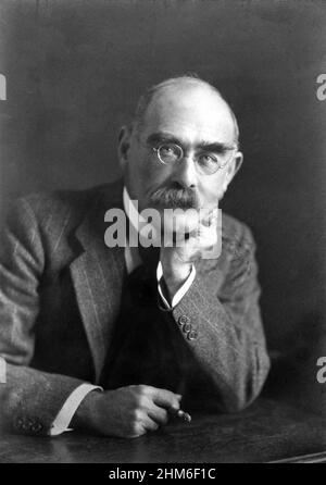 A portrait of the English writer and poet Rudyard Kipling Stock Photo