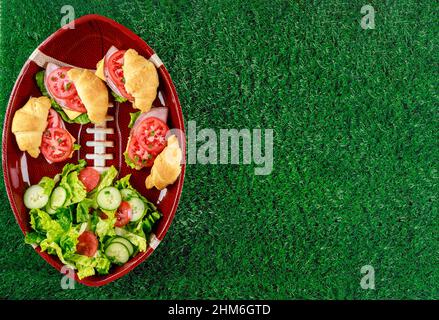 American football game concept. Catering fresh meal for fan of football ...