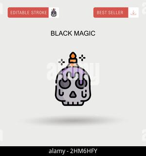 Black magic Simple vector icon. Stock Vector