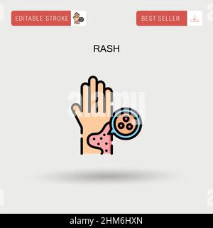 Rash Simple vector icon. Stock Vector