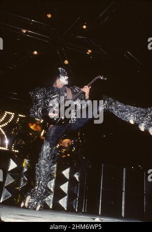 LOS ANGELES, CA - APRIL 07: KISS in Concert at The Forum Circa 1979 in Los Angeles, California. Credit: Jeffrey Mayer / Rock Negatives / MediaPunch Stock Photo