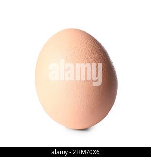 Beige Easter egg on white background Stock Photo