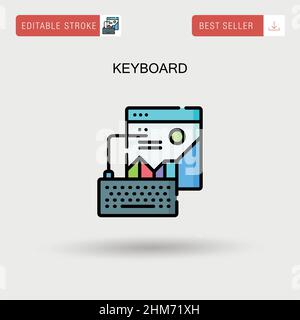 Keyboard Simple vector icon. Stock Vector