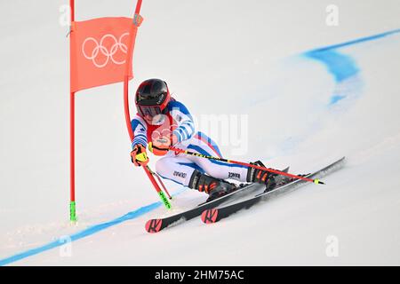 Beijing, China. Credit: MATSUO. 7th Feb, 2022. WORLEY Tessa (FRA) Alpine Skiing : Women's Giant Slalom during the Beijing 2022 Olympic Winter Games at National Alpine Skiing Centre s in Beijing, China. Credit: MATSUO .K/AFLO SPORT/Alamy Live News Stock Photo