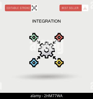 Integration, hand, teamwork, together, group concept. Hand drawn ...