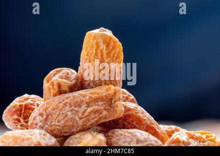 Dates or Khazoor, Phoenix dactylifera, Satara, Maharashtra, India Stock Photo