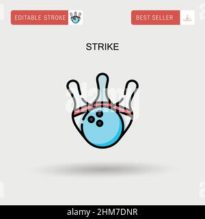 Electrical Strike Power Abstract Vector Emblem or Logo Template. Fist ...