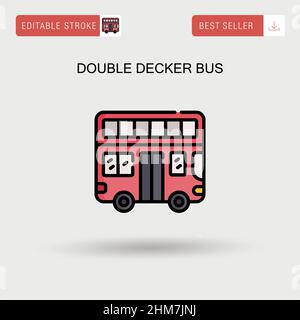 Double decker bus Simple vector icon Stock Vector Image & Art - Alamy