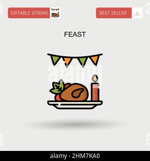 Feast Simple vector icon. Stock Vector