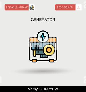 Generator Simple vector icon. Stock Vector