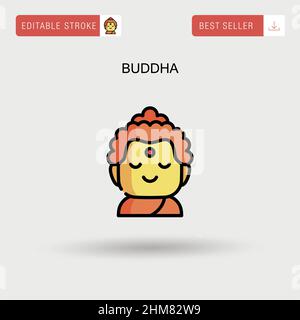 Buddha Simple vector icon. Stock Vector