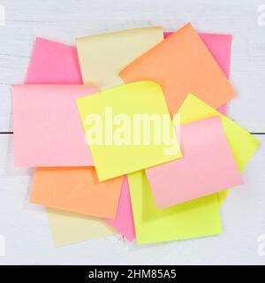 Empty blank note paper notepaper notes copyspace copy space information message desk square squared Stock Photo