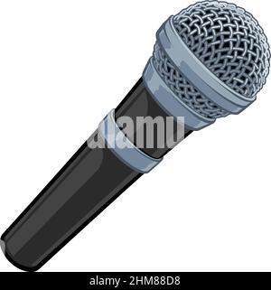 Microphone Comic Book Pop Art Cartoon Illustration Stock Vector