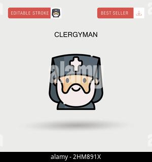 Clergyman Simple vector icon. Stock Vector