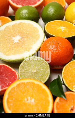 Citrus fruits, close up and selective focus Stock Photo