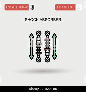 Shock absorber Simple vector icon. Stock Vector