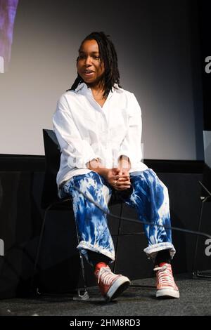 BFI Southbank, London, UK. 7th Feb, 2022. Cherish Oteka on stage at Mark Kermode in 3D. Picture by Credit: Julie Edwards/Alamy Live News Stock Photo