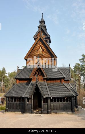 Gol Stave Church in Olso, Norw Stock Photo