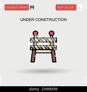 Under construction Simple vector icon. Stock Vector