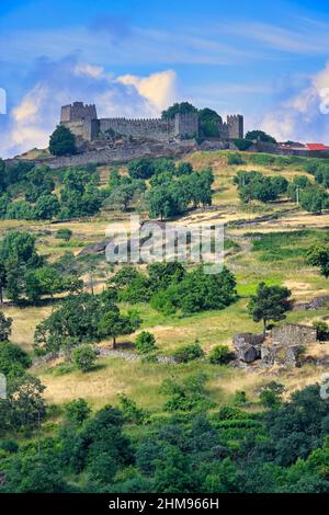 View to the castle, Trancoso, Serra da Estrela, Portugal Stock Photo