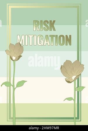 Hand writing sign Risk Mitigation. Concept meaning strategy to prepare ...