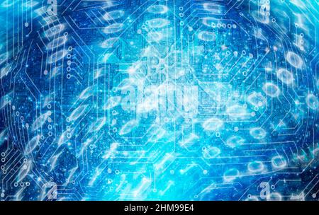 binary abstract background, quantum computing concept Stock Photo