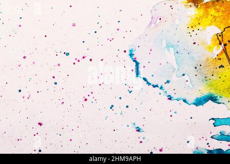 Abstract colors painting background, watercolors paints Stock Photo