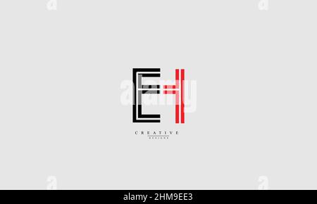 Alphabet letters Initials Monogram logo EH HE E H Stock Vector