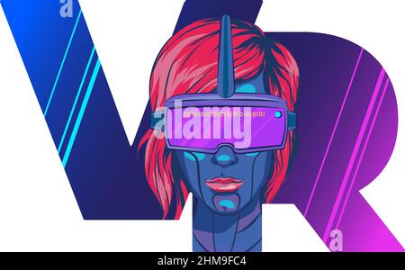 people wearing natural reality glasses having VR experience in vector reality realism. Metaverse 3D Experience Technology Concept and Feel Stock Vector