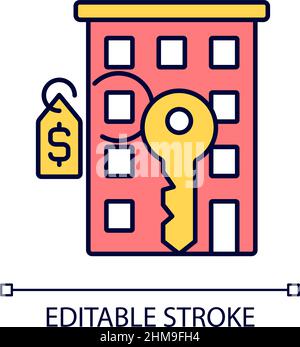 Flat selling RGB color icon Stock Vector