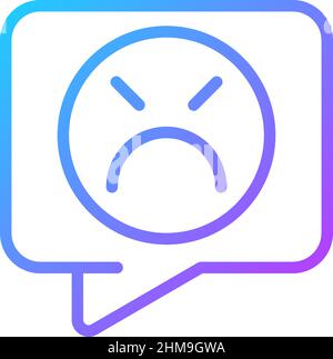 Complaint gradient linear vector icon Stock Vector