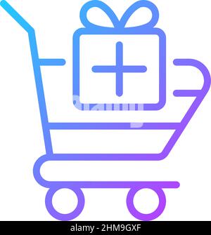 Gift for order gradient linear vector icon Stock Vector
