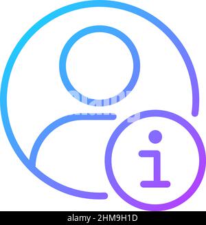 Personal profile gradient linear vector icon Stock Vector