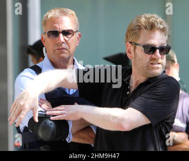 **FILE PHOTO** Kenneth Branagh Scores Record 7 Academy Award Nominations in 7 Categories. NEW YORK, NY - SEPTEMBER 1: Kenneth Branagh directs Kevin Costner while shooting Paramount Pictures' 'Jack Ryan' film reboot in New York City. September 1, 2012. © RW/MediaPunch Inc. Stock Photo