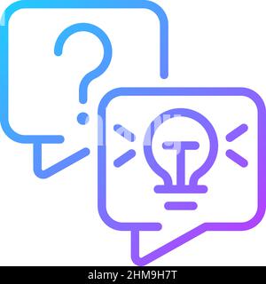 Frequently asked questions gradient linear vector icon Stock Vector