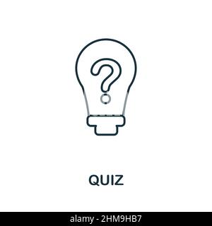 Quiz icon. Line element from school education collection. Linear Quiz icon sign for web design, infographics and more. Stock Vector