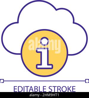 Cloud storage RGB color icon Stock Vector