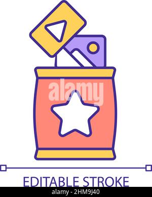 Create interesting content RGB color icon Stock Vector