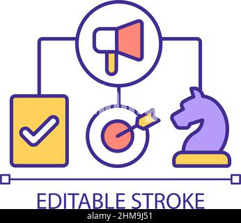 Effective marketing tactic RGB color icon Stock Vector