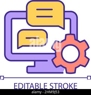 Conversation and client support RGB color icon Stock Vector
