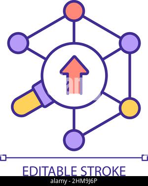 Link building process RGB color icon Stock Vector