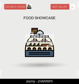 Food showcase Simple vector icon. Stock Vector
