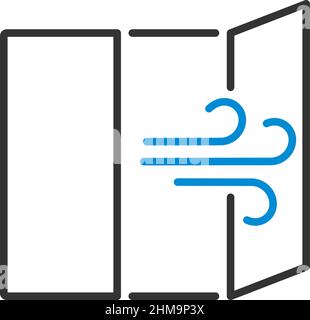 Room Ventilation Icon. Editable Bold Outline With Color Fill Design ...