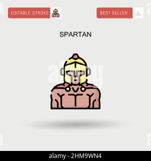 Spartan Simple vector icon. Stock Vector