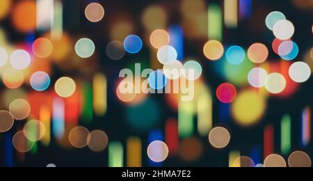 Christmas wallpaper decorations concept.holiday festival backdrop:sparkle circle lit celebrations display. Stock Photo