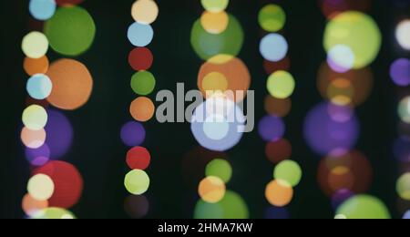 Abstract light celebration background with defocused golden lights for Christmas, New Year, Holiday, party Stock Photo