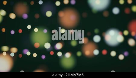 Abstract light celebration background with defocused golden lights for Christmas, New Year, Holiday, party Stock Photo