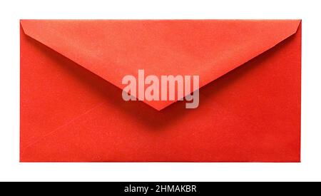 Legal Red Envelope Cut Out on White. Stock Photo