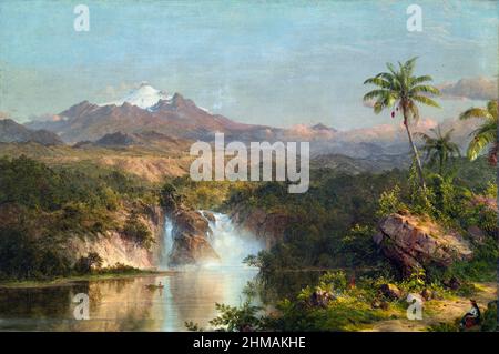View of Cotopaxi by Frederic Edwin Church (1826-1900), oil on canvas, 1857 Stock Photo